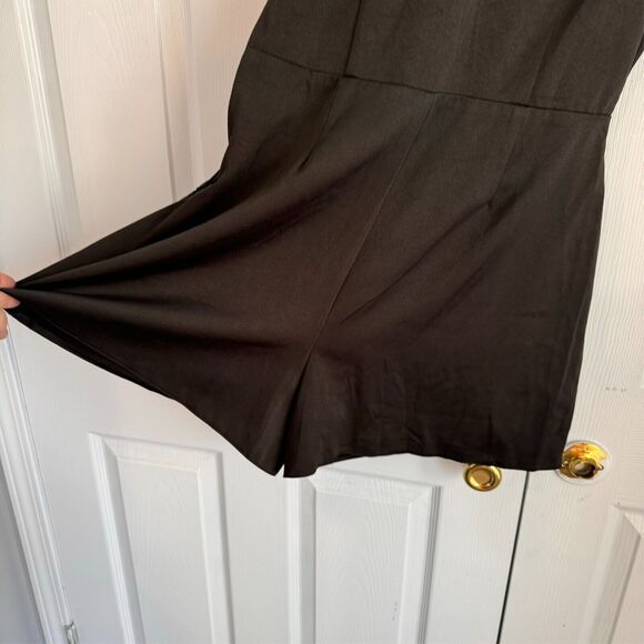 Do+Be Sleeveless Wrap Skort Dress‎ | Black | V-Neck with Tuxedo Collar | Size LG - Picture 3 of 12